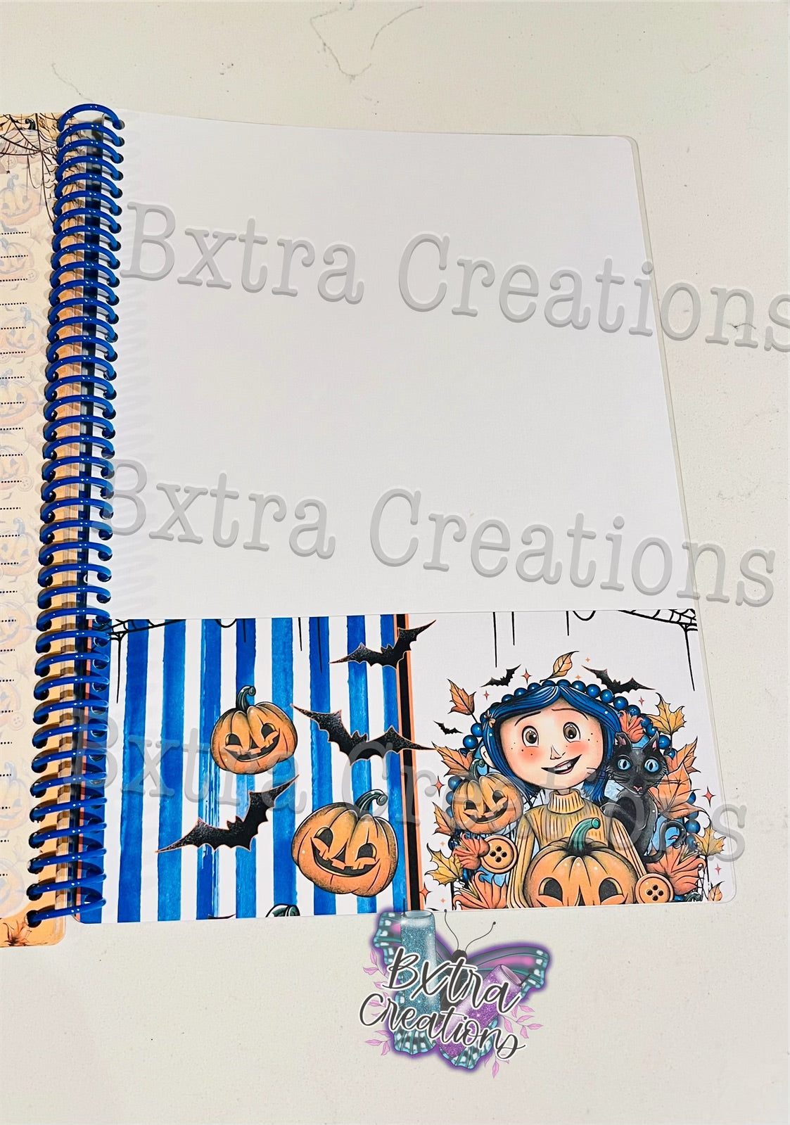 Button Girl Fall Notebook