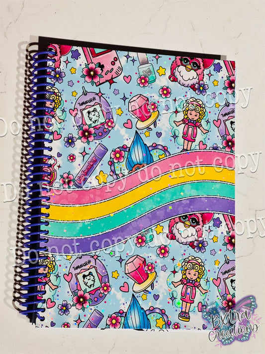 90s toys- notebook + coloring pages