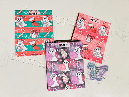 Ghostie Xmas notepad