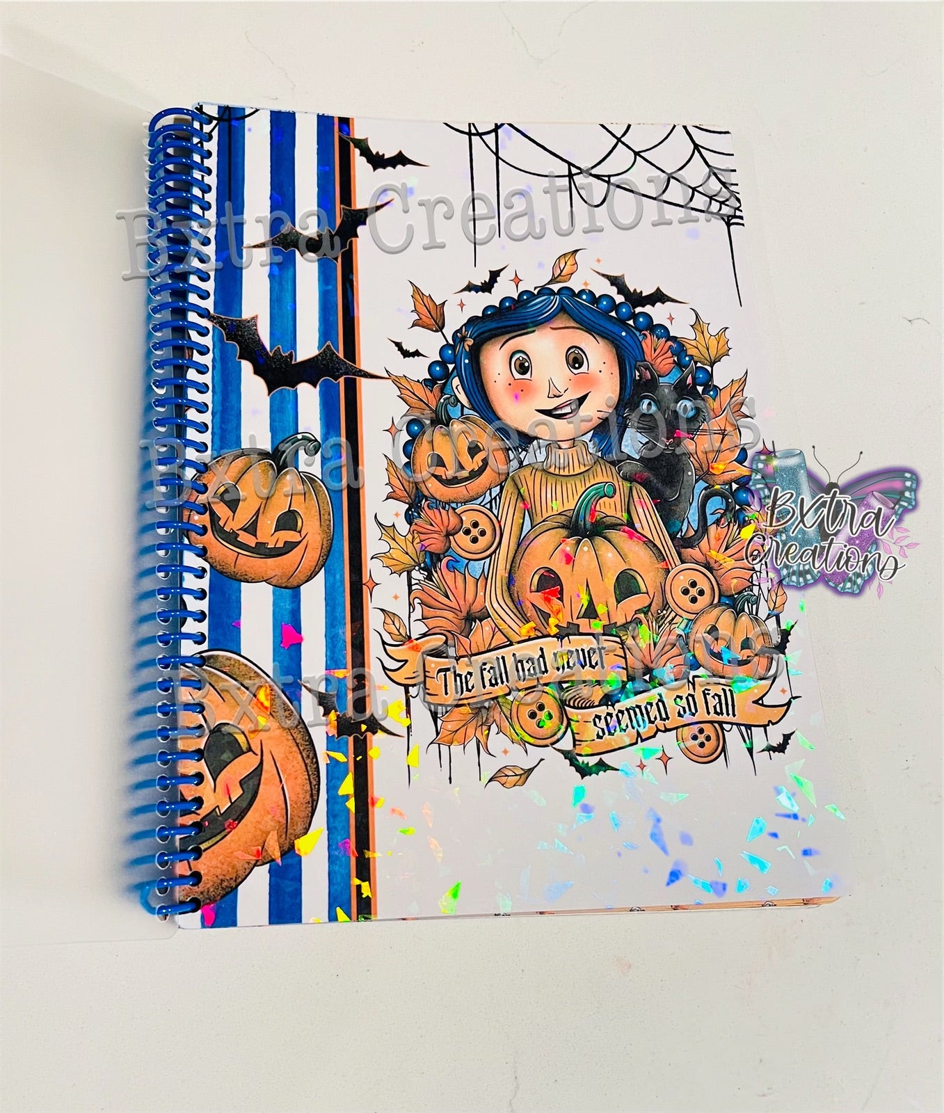 Button Girl Fall Notebook