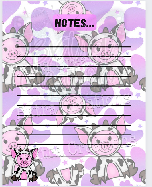 Piggy Cow, memo pad